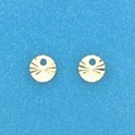 TFT Ear Studs Round Silver Rhodium Plated Diamond Plated