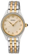 Seiko SUR480P1 Ladies Watch with Crystal and Cabochon Button 29mm