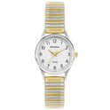 Prisma P.1171 Watch steel stretch strap silver and gold colored 25 mm