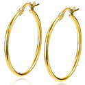 Zinzi Gold ZGO260 Earrings round tube yellow gold 1.5 x 23 mm