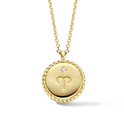 Necklace yellow gold zodiac sign Fish 0.01ct H SI