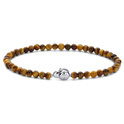 TI SENTO-Milano 2908TE Bracelet Beads silver-tiger eye brown 4 mm 19.5 cm
