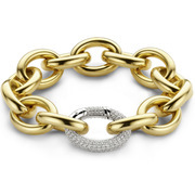 TI SENTO-Milano 2977ZY Bracelet silver-zirconia gold-coloured-white 15-18 mm 21 cm