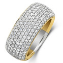 TI SENTO-Milano 12234ZY Ring silver-zirconia gold-coloured-white 10 mm