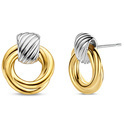 TI SENTO-Milano 7858SY Ear studs silver and gold colored 5 x 18 mm