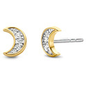 TI SENTO-Milano 7862ZY Earrings Moon silver-zirconia gold-coloured-white