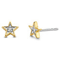 TI SENTO-Milano 7863ZY Stud earrings Star silver-zirconia gold-coloured-white