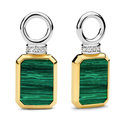 TI SENTO-Milano 9241MA Earring charms silver-malachite gold and silver-coloured-green