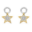 TI SENTO-Milano 9244ZY Earring charms Star silver-zirconia gold-coloured-white
