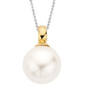 TI SENTO-Milano 6814PW Pendant silver-pearl gold-coloured-white 16 mm