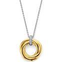 TI SENTO-Milano 3972ZY Necklace silver-zirconia silver-and gold-coloured-white 38-48 cm