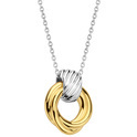 TI SENTO-Milano 3973SY Necklace silver-zirconia silver-and gold-coloured-white 38-48 cm
