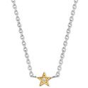 TI SENTO-Milano 3976ZY Necklace Star silver-zirconia gold-coloured-white 38-48 cm