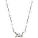 TI SENTO-Milano 3977ZY Necklace silver-zirconia gold-coloured-white 38-48 cm