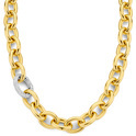 TI SENTO-Milano 3981ZY Necklace silver-zirconia gold-coloured-white 48-50 cm