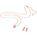 Swarovski 5620548 Set Millenia Necklace and Earrings Octagon Rose-Pink