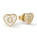 GUESS UBE79073 Ear studs G-Shine steel-crystal gold-coloured-white