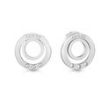 GUESS UBE29026 Stud earrings Eternal Circles steel-crystal silver-white