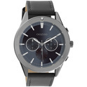 OOZOO C10803 Watch Timepieces steel-leather titanium gray-blue 45 mm