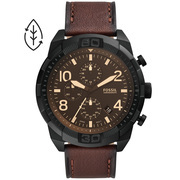 Fossil FS5875 Watch Bronson Chrono steel-leather black-brown 50 mm
