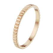 Stackable ring Ribbed rose gold 2 mm