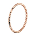 Stackable ring Twisted rose gold 1.5 mm