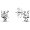 Pandora 290036C01 Stud Earrings Sparkling Round and Square silver-zirconia
