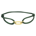 Bracelet Oval link 20 x 6 mm satin-silver green-gold colored 13-26 cm