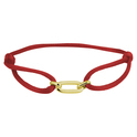 Bracelet Oval link 20 x 6 mm satin-silver red-gold colored 13-26 cm
