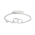 Bracelet Hearts Silver 1.8 mm 19 cm
