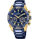 Festina F20547/1 Watch Smartwatch Chrono Bike Connected steel blue-gold colored 45.5 mm