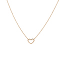 Necklace Heart rose gold 6.5 x 8 mm 40 - 42 - 44 cm