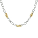 Necklace Gold-silver Wire link 5.5 mm 45 cm