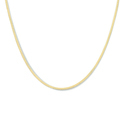 Necklace Flat silver gold colored 2.0 mm 40 + 4 cm