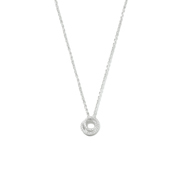 Necklace Silver Round Zirconia 1.1 mm 40 + 2 cm