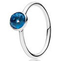 Pandora 191012NLB Ring Birthstone December silver-crystal blue Size 52 (retired)