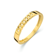 Ring Link motif yellow gold and 3 mm wide