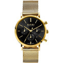 Zinzi ZIW1543 Watch Chronograph Mesh steel gold-black 34 mm + free bracelet