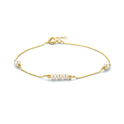 Bracelet Pearls Yellow Gold And Balls 0.8 mm 16.5 - 17.5 - 18.5 cm