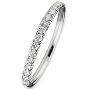 Stackable ring white gold with made diamond 0.255ct