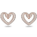 Swarovski 5628659 Stud earrings Una Heart rose-colored-white