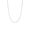 Necklace Silver Paperclip Square Tube 2.3 mm 41 + 4 cm