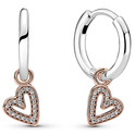 Pandora 280090C01 Earrings Sparkling Freehand Heart silver-zirconia rose