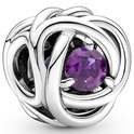 Pandora 790065C02 Charm Purple Eternity Circle silver-crystal purple