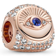 Pandora 780101C01 Charm Hamsa Eye and Feather silver rose-coloured-white-blue
