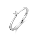 Ring Solitaire white gold with diamond 0.10ct H Si 3 mm