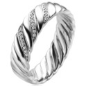 Zinzi ZIR2244 Ring Twisted silver-zirconia