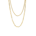 Necklace Multi Paperclip-Gourmet steel gold colored 4.2 mm 44.5 + 5 cm