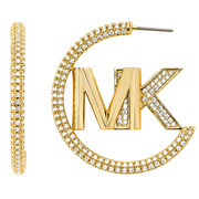 Michael Kors MKJ7786710 Hoop earrings Premium brass-zirconia gold-coloured-white 37 mm