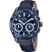 Jaguar J961/1 Watch Acier Hibryd steel-leather blue 45 mm
